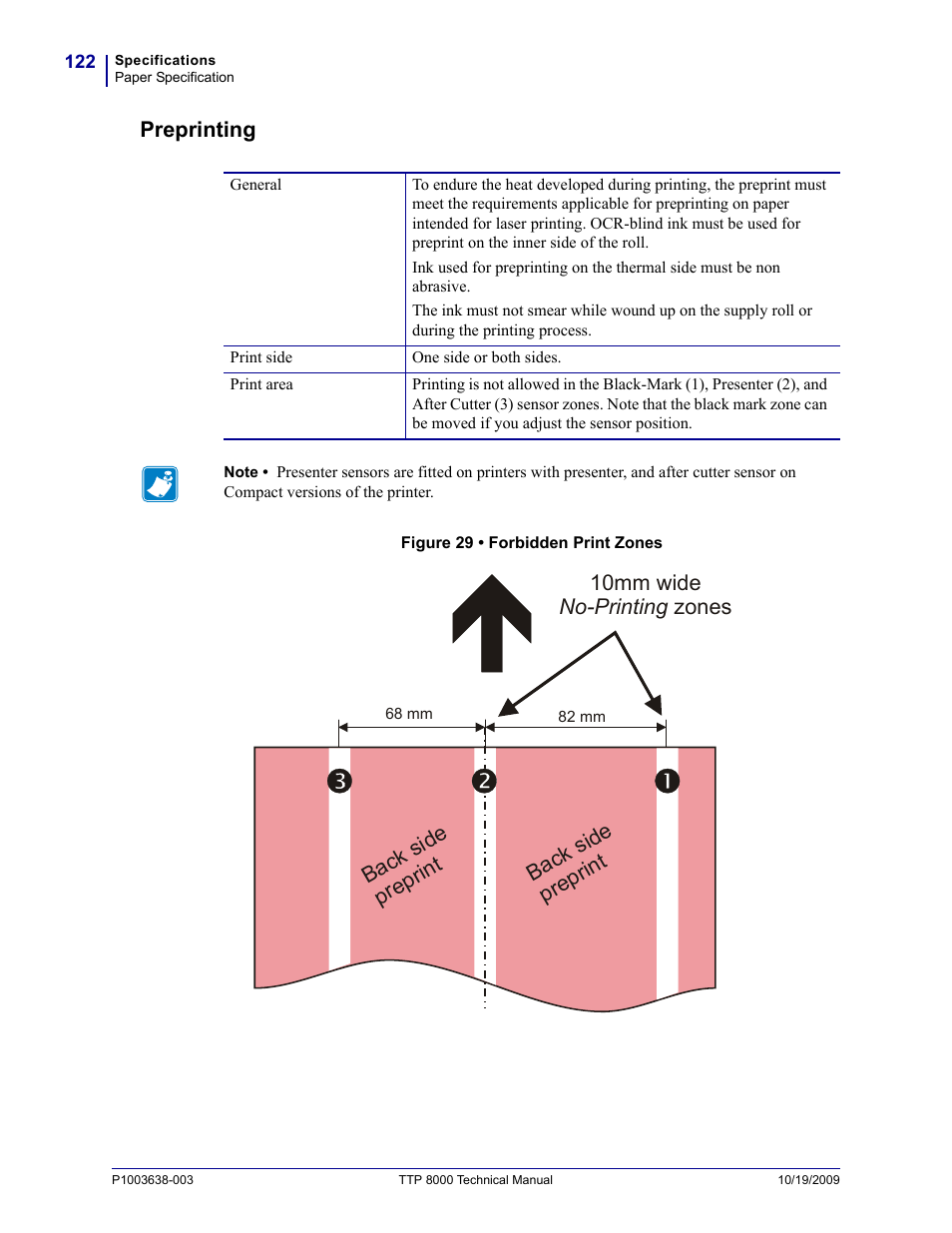 Preprinting | Zebra Technologies TTP 8000 User Manual | Page 122 / 132