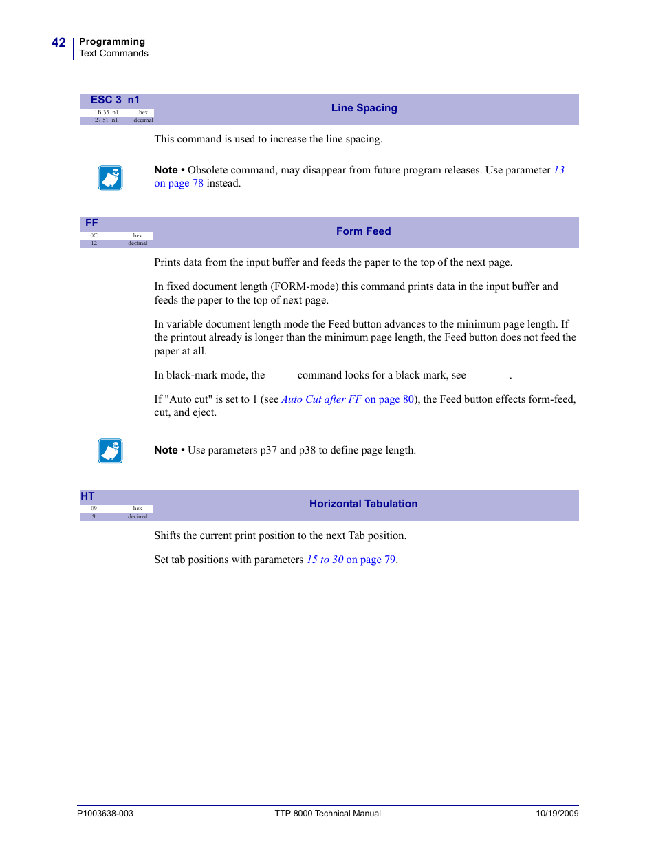 Esc 3 n1 | Zebra Technologies TTP 8000 User Manual | Page 42 / 132