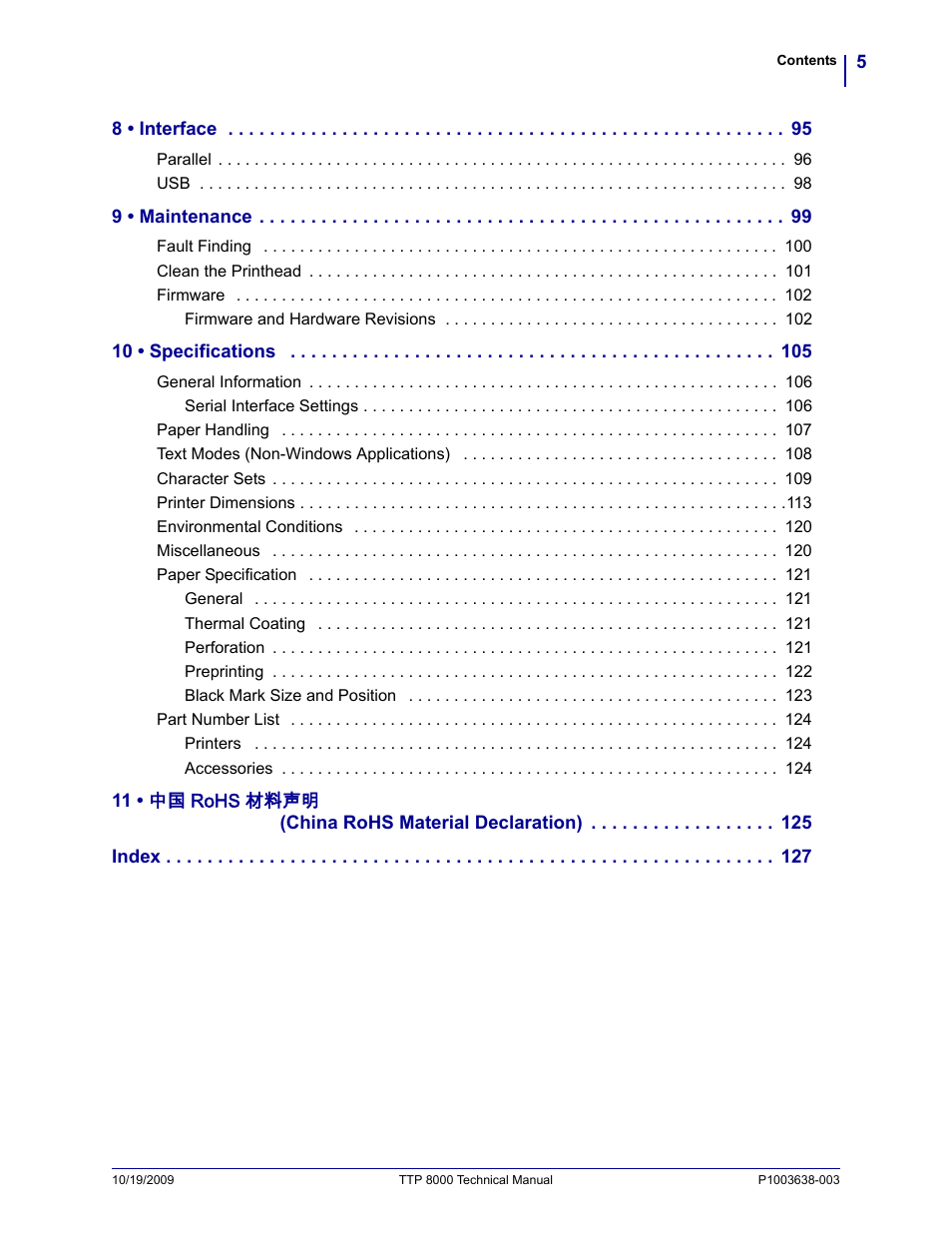 Zebra Technologies TTP 8000 User Manual | Page 5 / 132