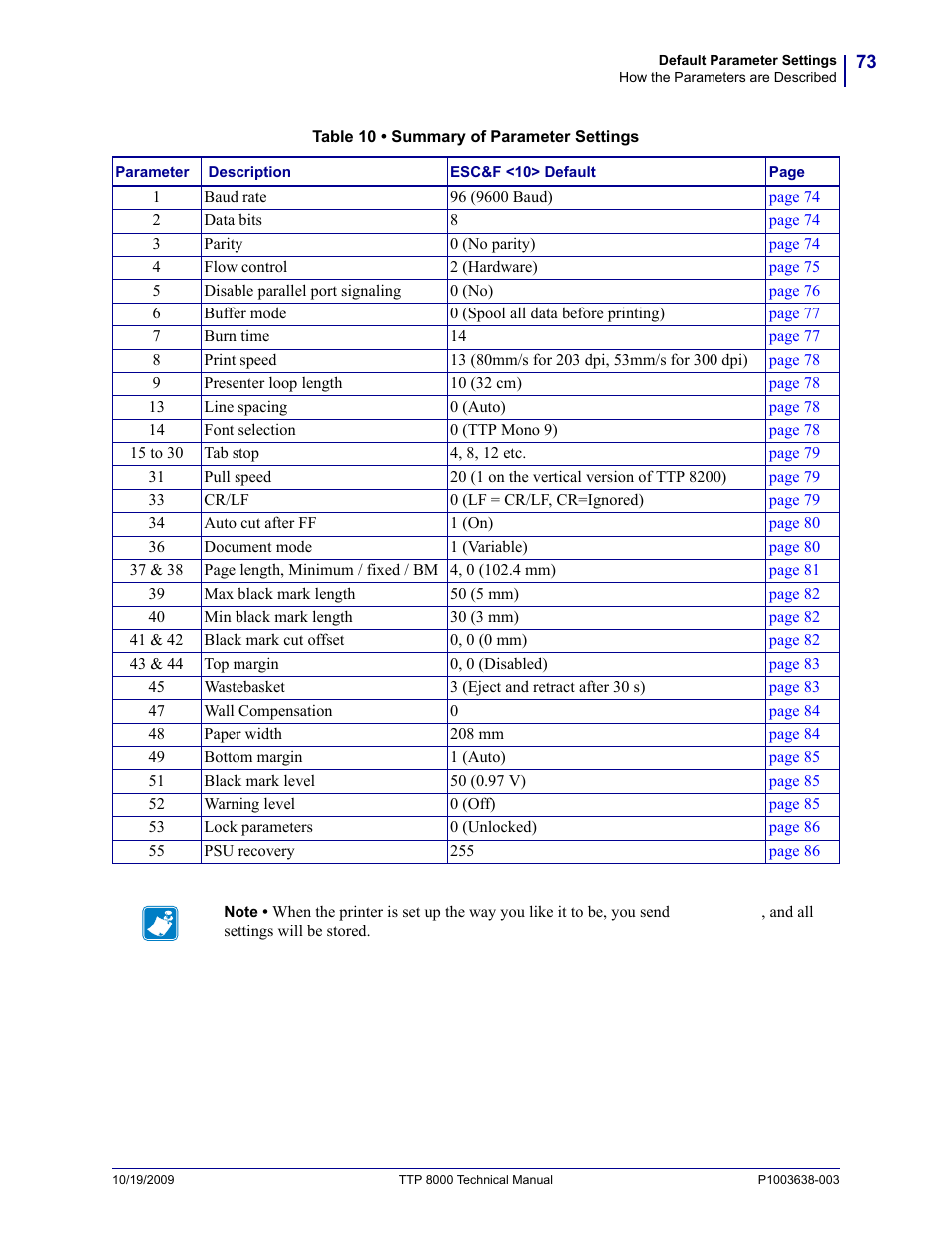 Zebra Technologies TTP 8000 User Manual | Page 73 / 132