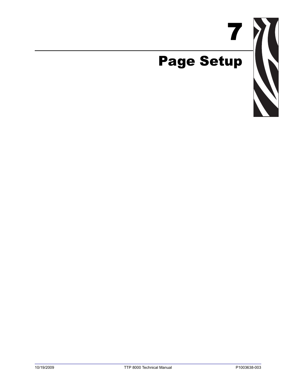 Page setup | Zebra Technologies TTP 8000 User Manual | Page 87 / 132