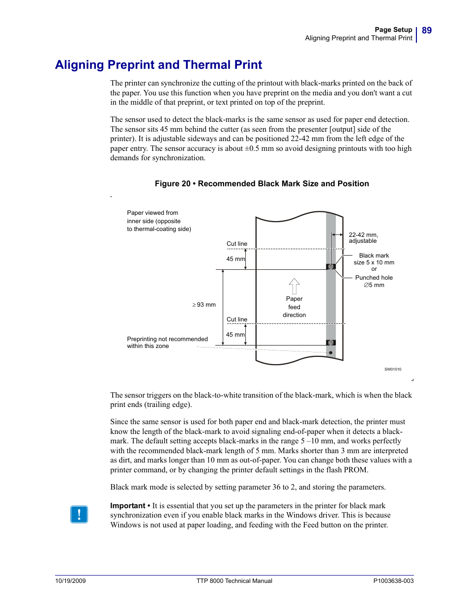 Aligning preprint and thermal print | Zebra Technologies TTP 8000 User Manual | Page 89 / 132