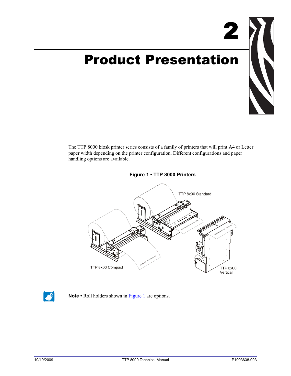 Product presentation, 2 • product presentation | Zebra Technologies TTP 8000 User Manual | Page 9 / 132