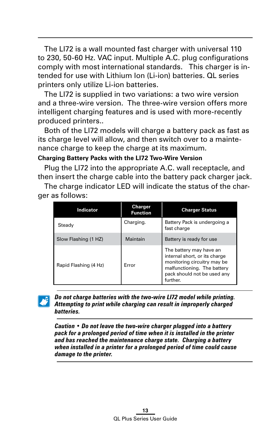 Zebra Technologies ZEBRA QL UMAN-QLP-001 User Manual | Page 13 / 86