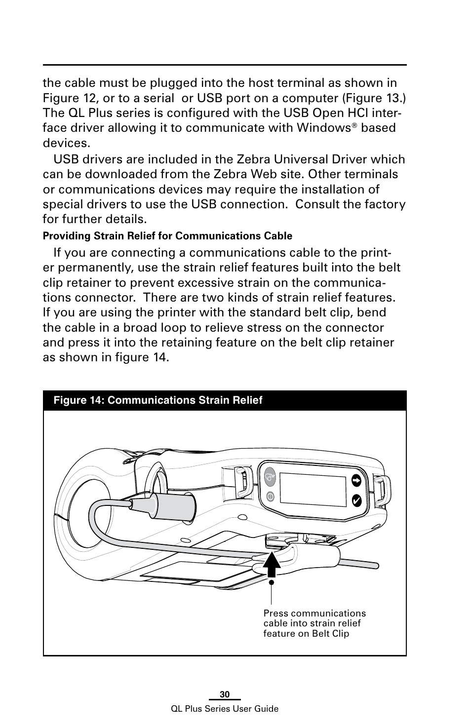 Zebra Technologies ZEBRA QL UMAN-QLP-001 User Manual | Page 30 / 86