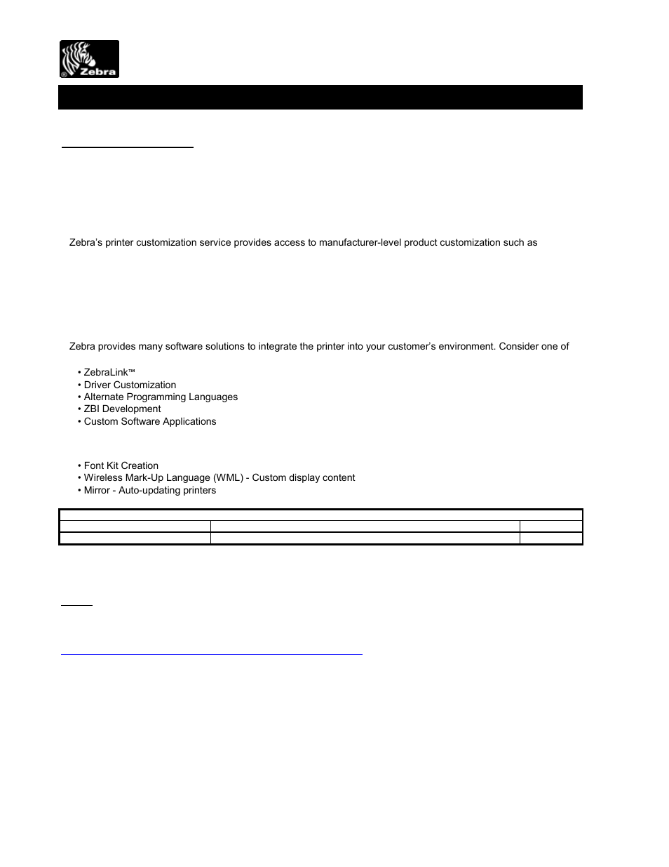 Rfid products price list professional services, Zebra professional services | Zebra Technologies RXI SERIES (UHF) User Manual | Page 17 / 19