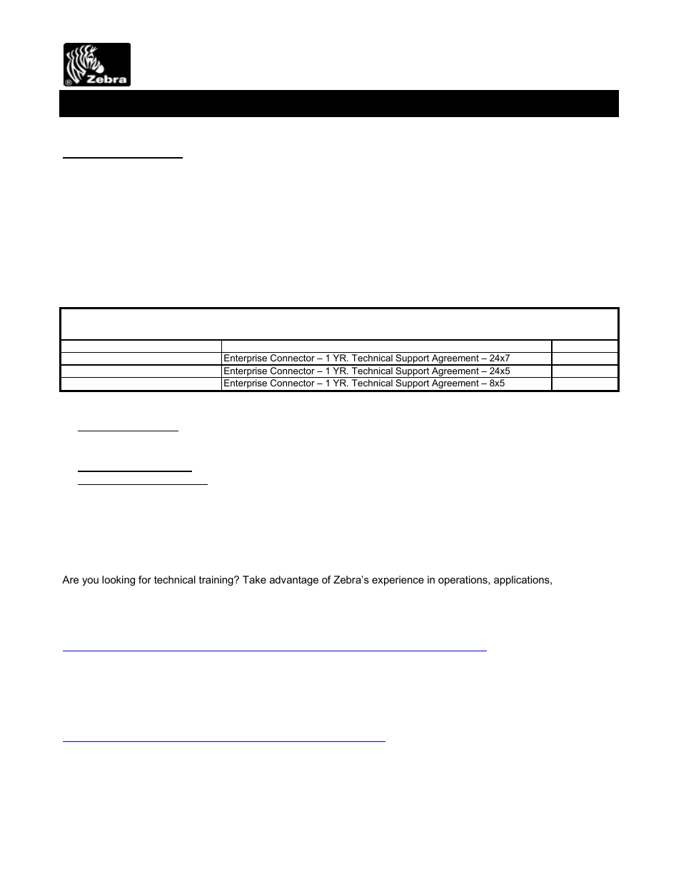 Rfid products price list professional services, Zebra professional services - continued | Zebra Technologies RXI SERIES (UHF) User Manual | Page 19 / 19