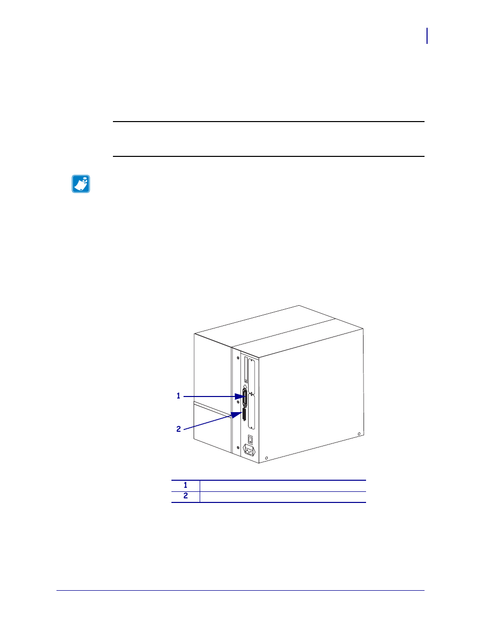 Select a communication interface, Connector locations, Select a communication | Zebra 105SL User Manual | Page 27 / 174
