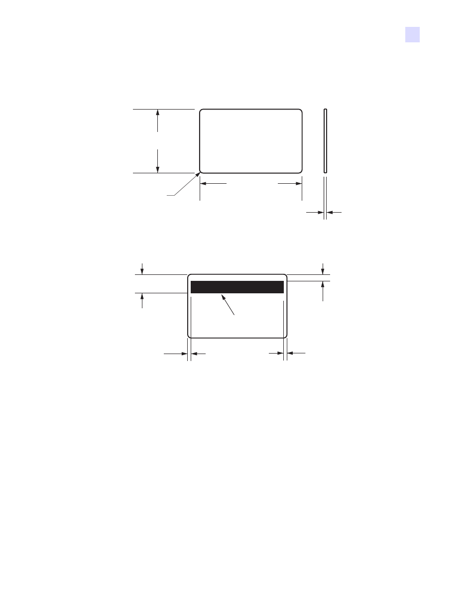 Card dimensions, Iso standard dimensions for plain card, Iso standard dimensions for magnetic stripe card | Iso st | Zebra Technologies Zebra P120i User Manual | Page 69 / 78