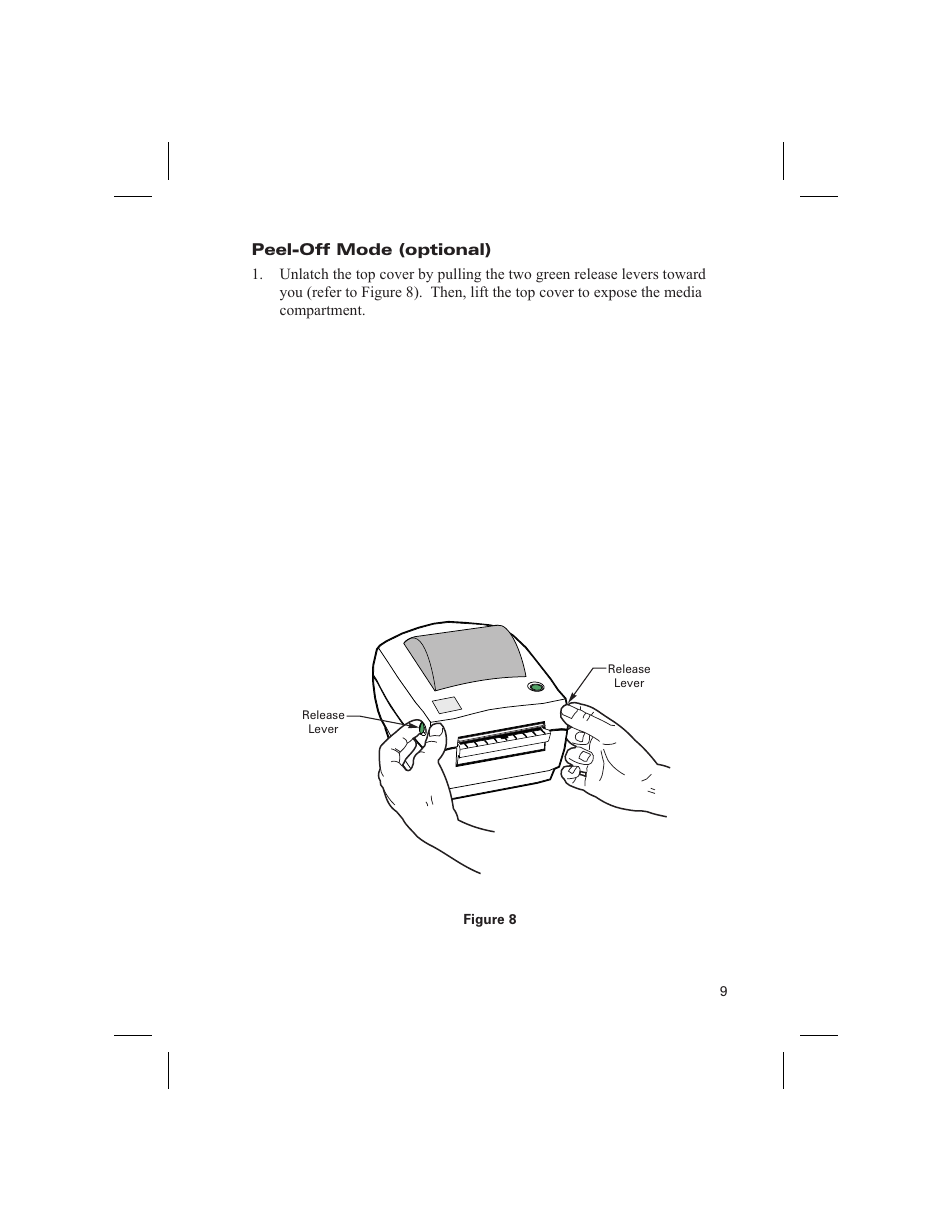 Peel-off mode | Zebra Technologies DA402 User Manual | Page 15 / 56