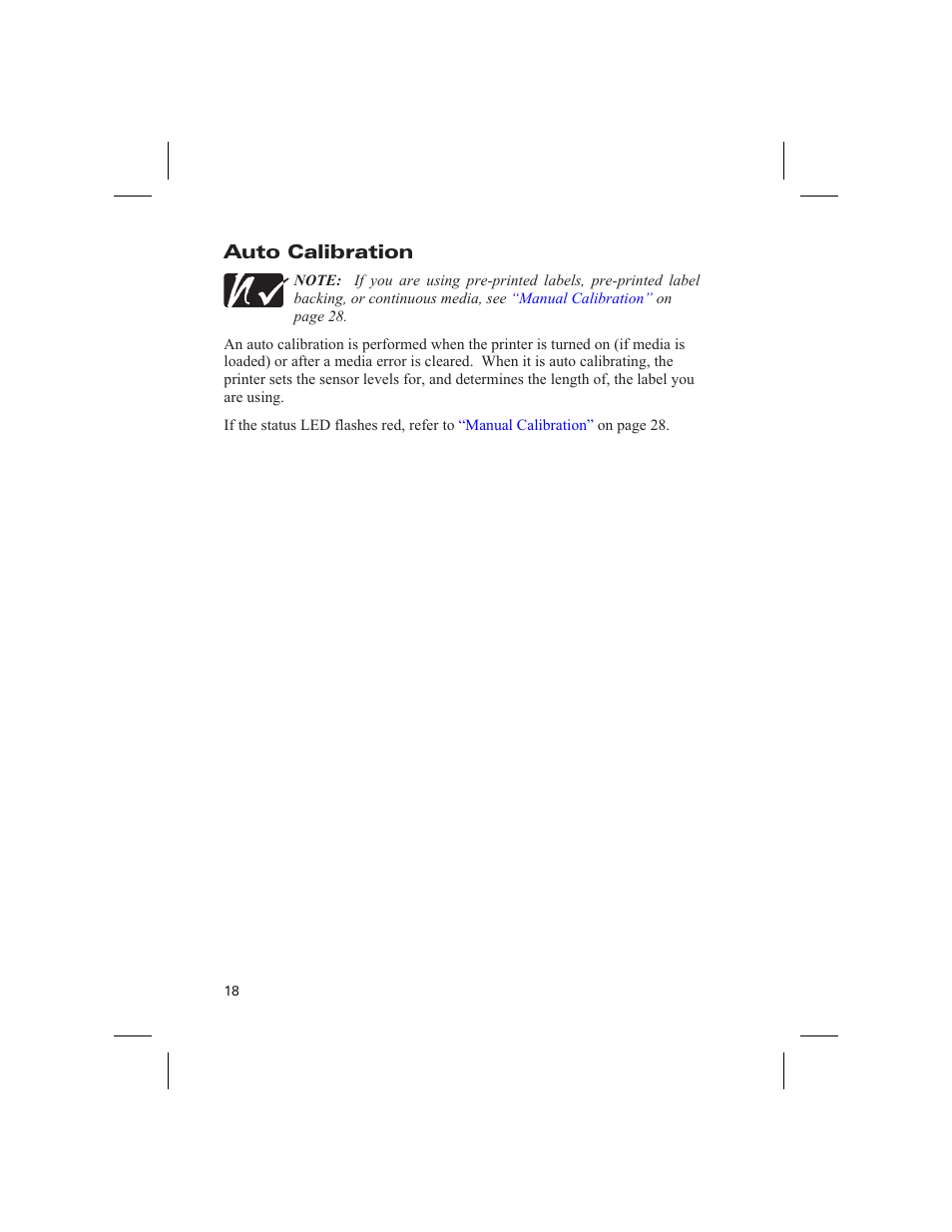 Auto calibration | Zebra Technologies DA402 User Manual | Page 24 / 56