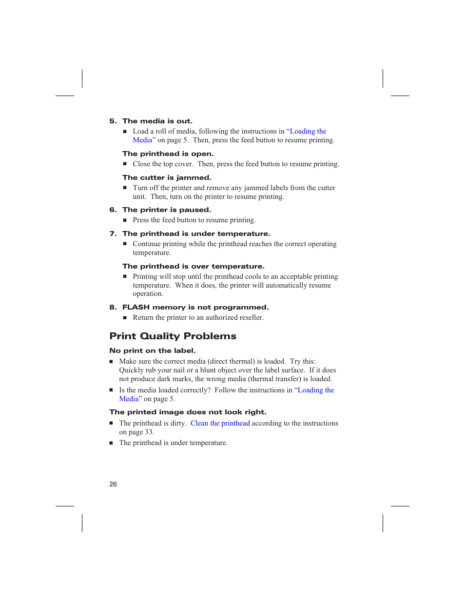 Print quality problems | Zebra Technologies DA402 User Manual | Page 32 / 56