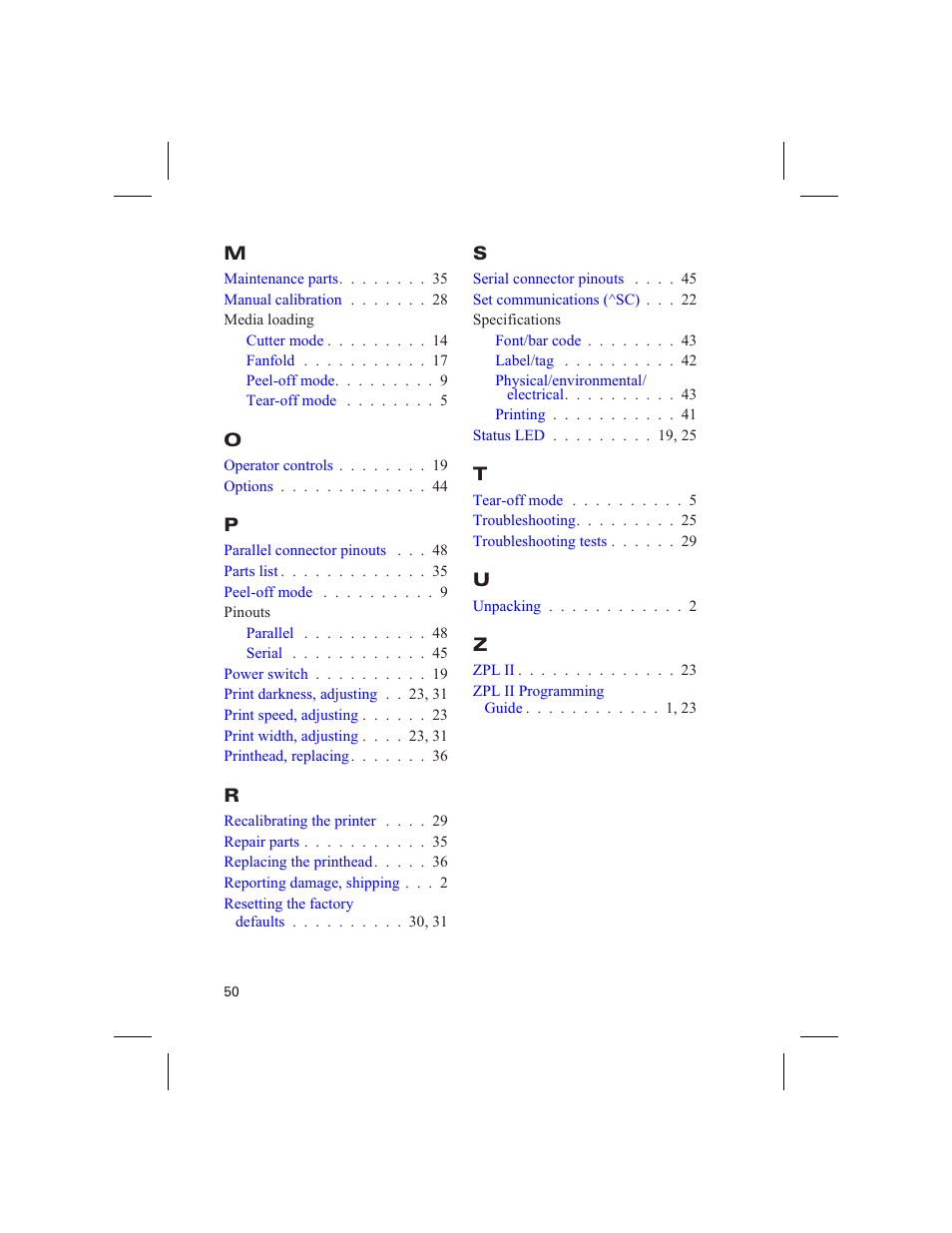 Zebra Technologies DA402 User Manual | Page 56 / 56