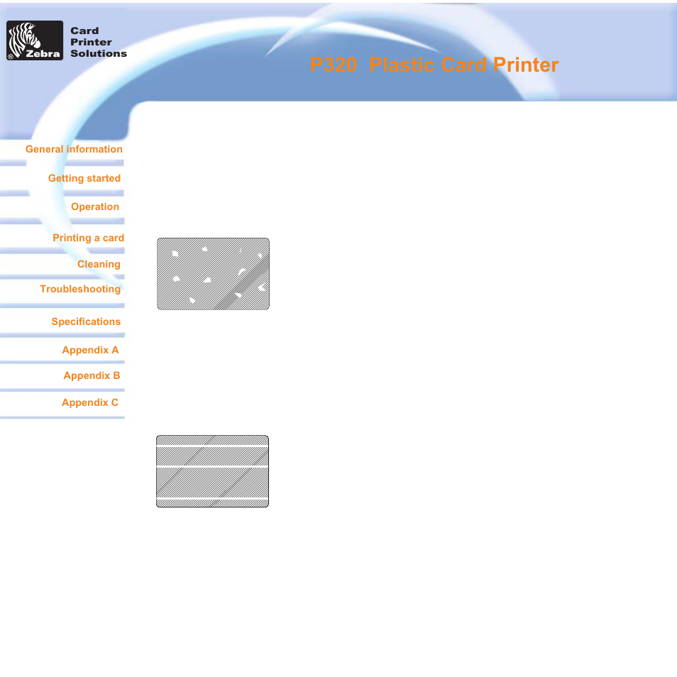 Print quality issues, P320 i plastic card printer | Zebra Technologies P320i User Manual | Page 34 / 49