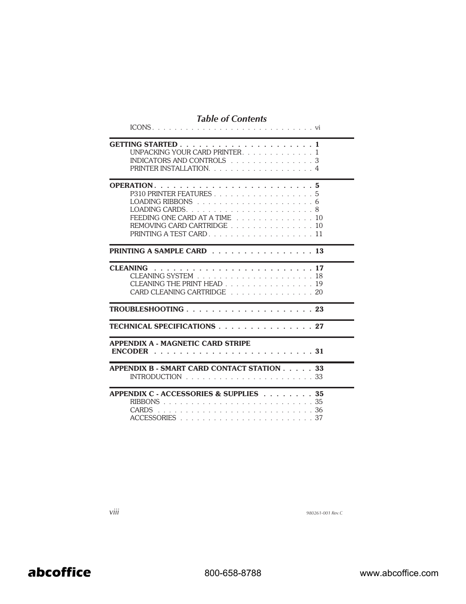 Abcoffice | Zebra Technologies P310 User Manual | Page 8 / 46
