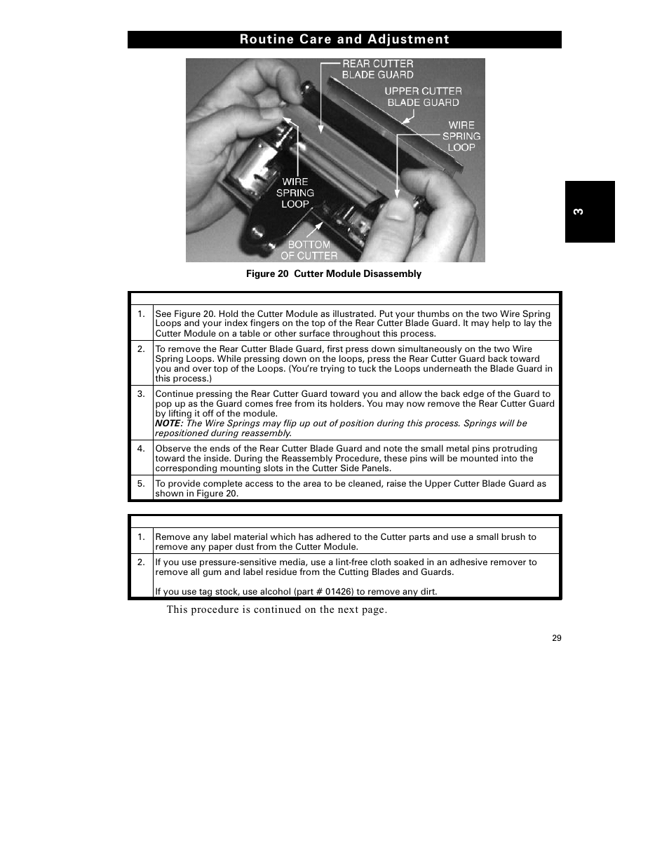 3rout ine car e and adjustment | Zebra Technologies S-300 User Manual | Page 37 / 80