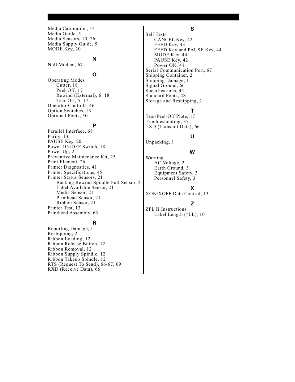Zebra Technologies S-300 User Manual | Page 80 / 80