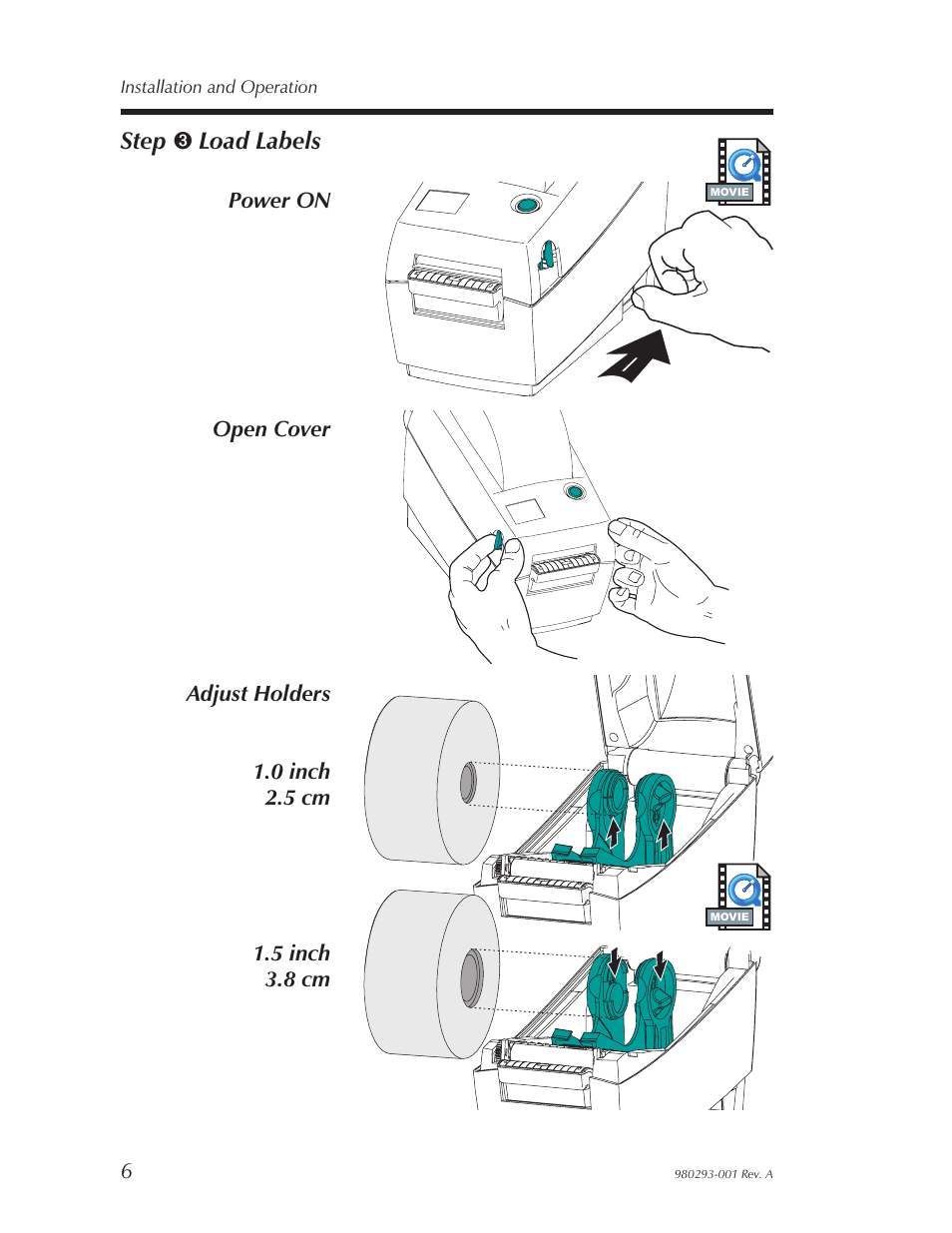 Step ➌ load labels | Zebra Technologies 980293-001 User Manual | Page 12 / 28