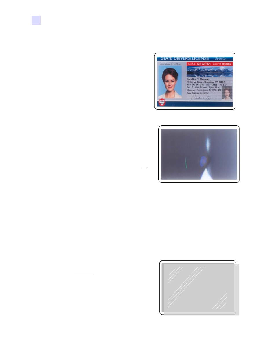 Consistent image defects, card after card, Random colored patterns on image, Scratches/dings on long edges of card | Laminate not centered on card | Zebra Technologies P640I User Manual | Page 34 / 93