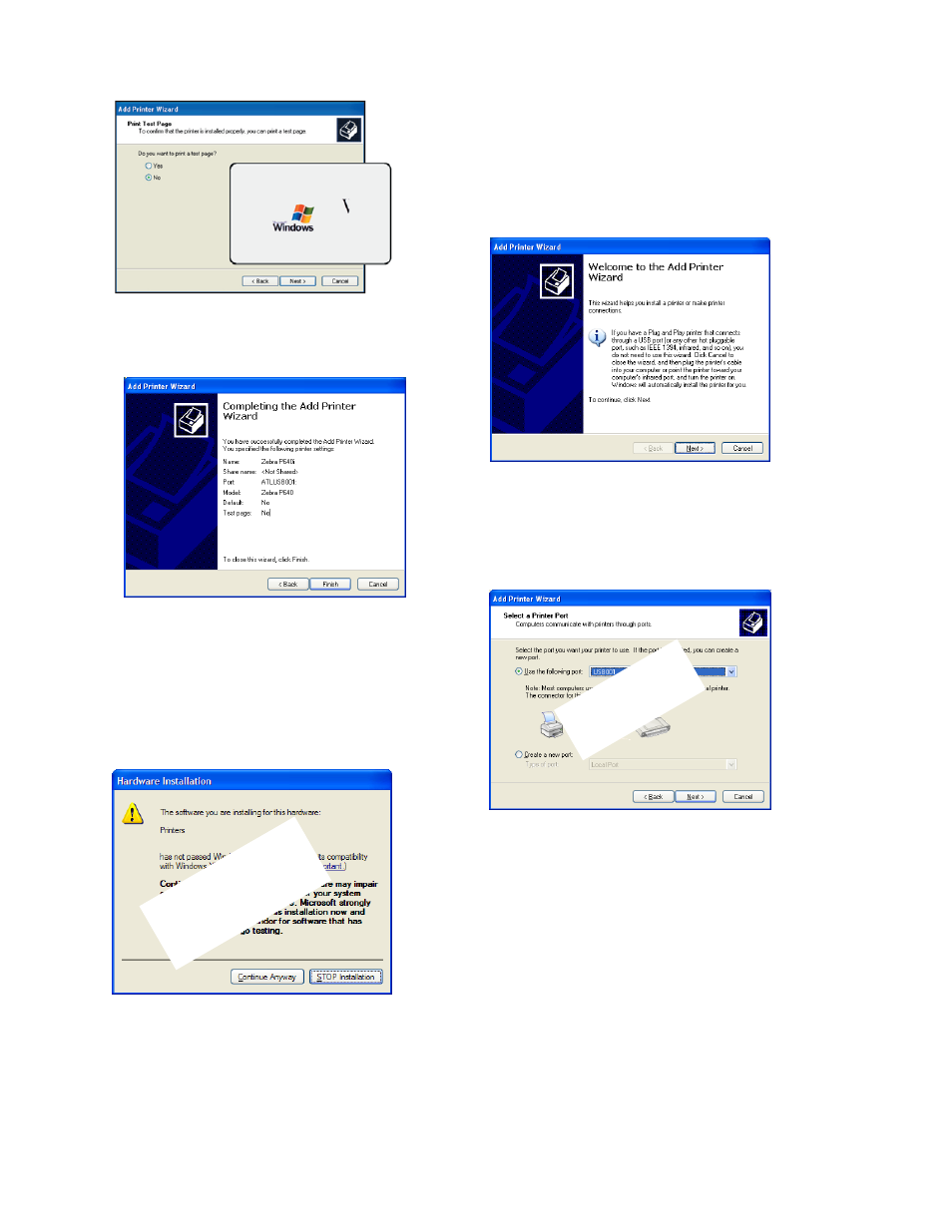 Install using “add a printer | Zebra Technologies P640I User Manual | Page 88 / 93