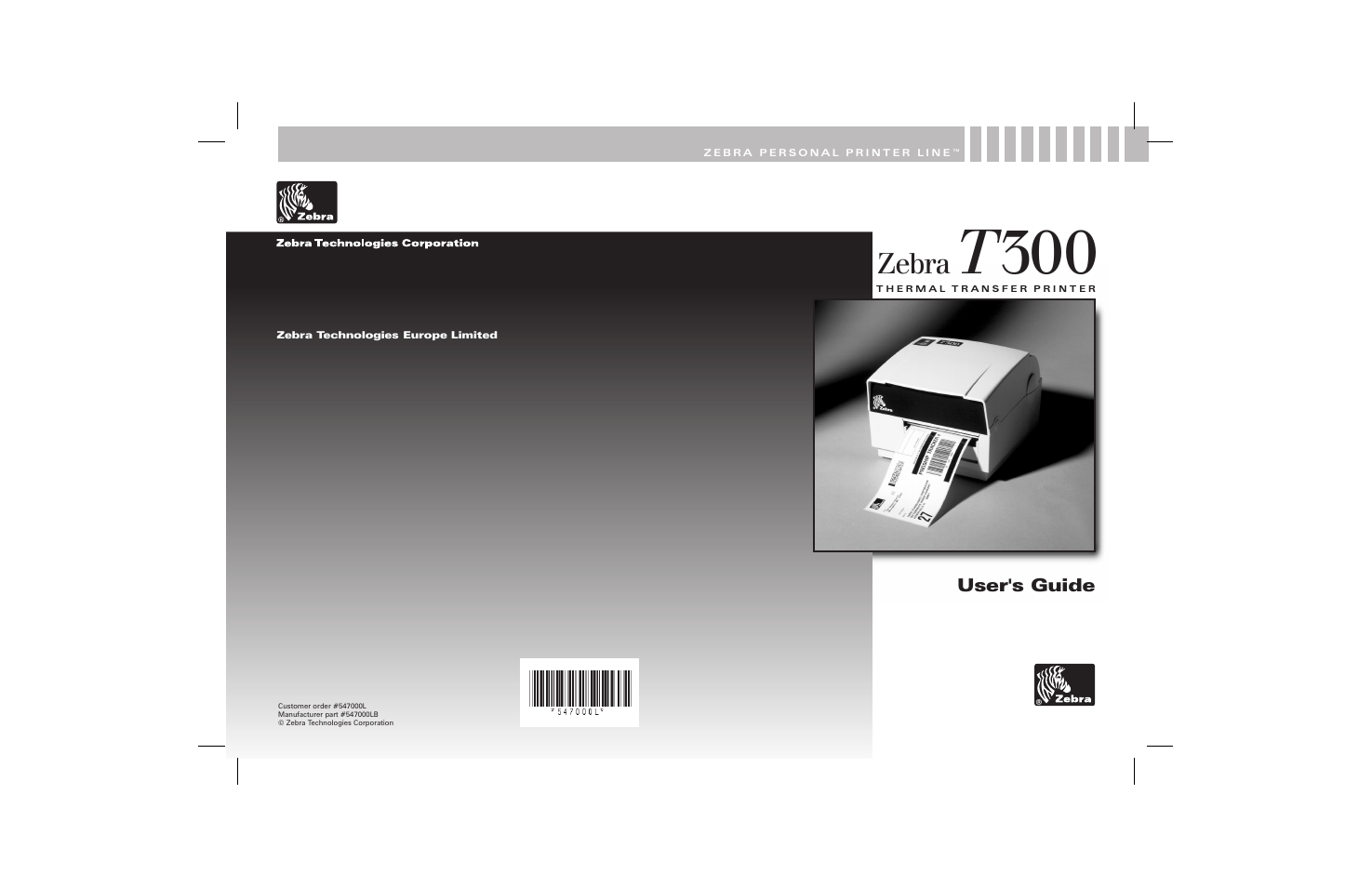 T 300, Zebra, User's guide | Zebra Technologies T300 User Manual | Page 38 / 38