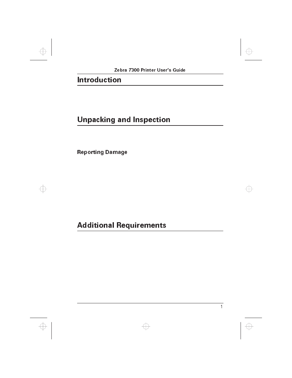 Introduction, Unpacking and inspection, Additional requirements | Zebra Technologies T300 User Manual | Page 6 / 38