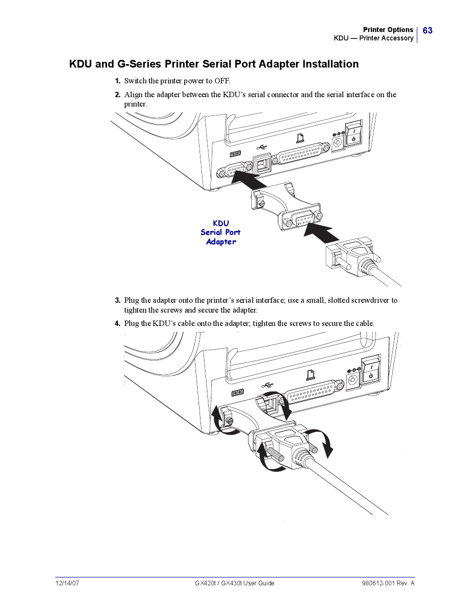 Zebra Technologies GX420T User Manual | Page 75 / 108