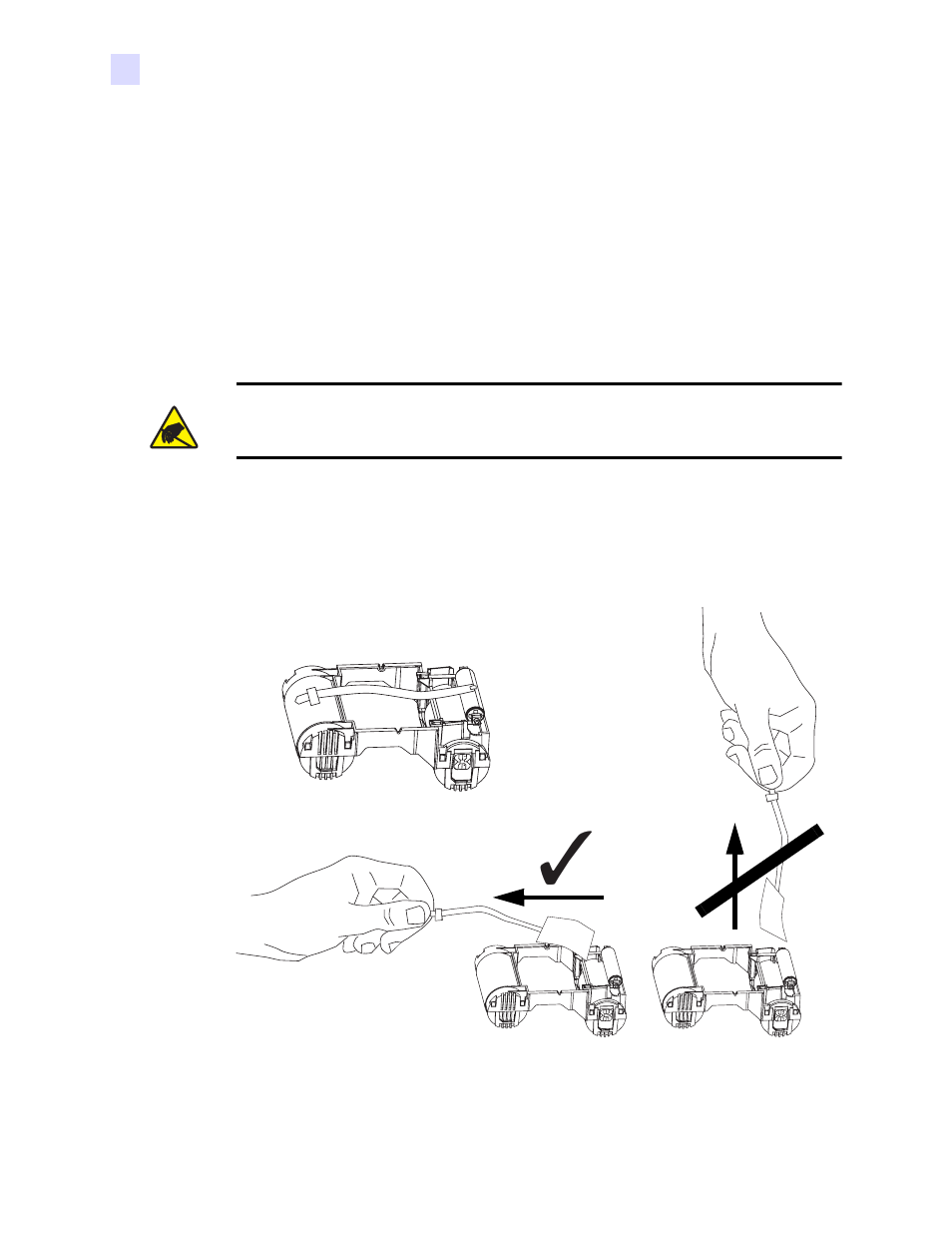 Loading ribbon cartridge | Zebra Technologies P100iTM User Manual | Page 32 / 76