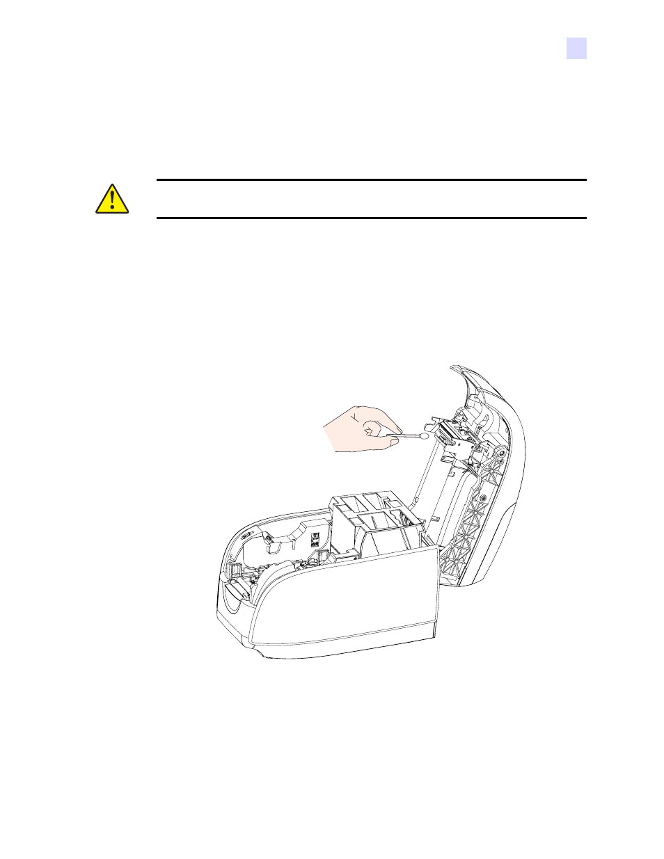 Cleaning the printhead | Zebra Technologies P100iTM User Manual | Page 47 / 76