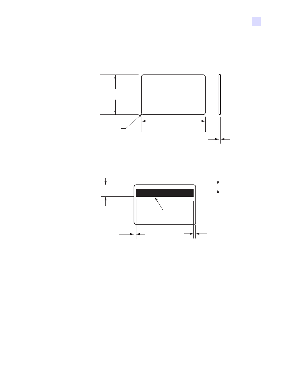 Card dimensions | Zebra Technologies P100iTM User Manual | Page 63 / 76