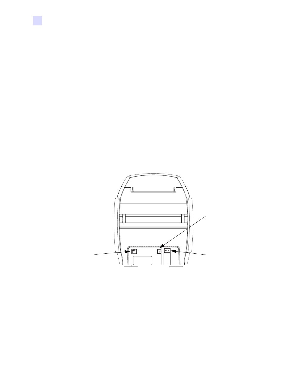 Rear panel connectors, controls, and indicators, Lcd display panel, Multi-function control button | Card entry / exit slot | Zebra Technologies P100iTM User Manual | Page 8 / 76