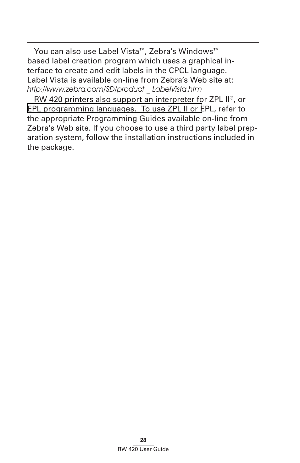 Zebra Technologies LI 72 User Manual | Page 28 / 62