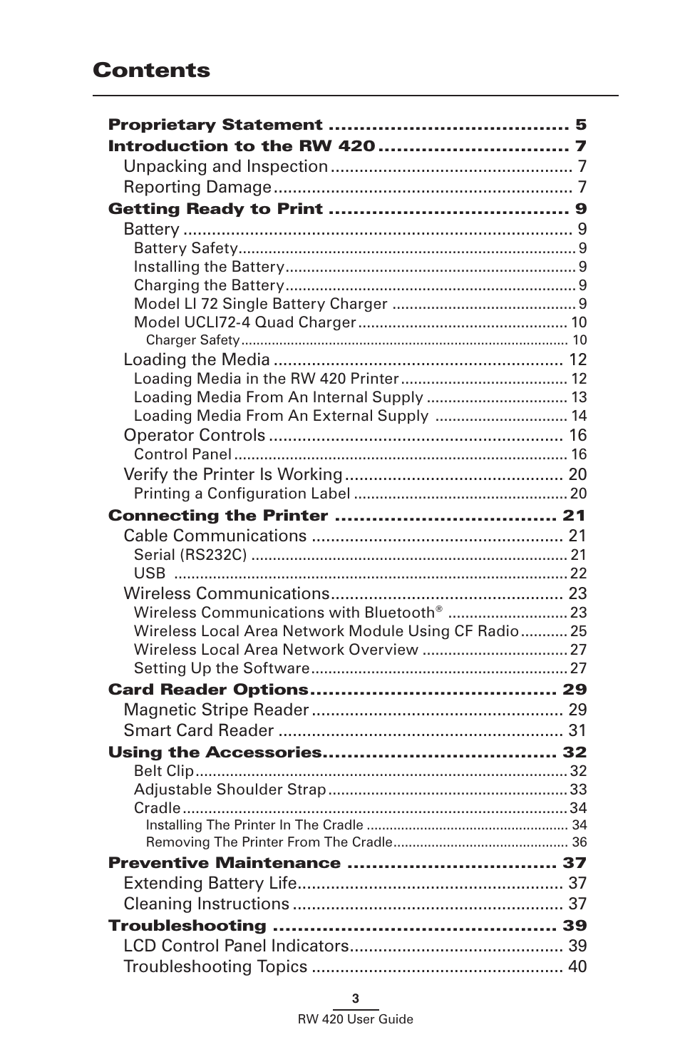 Zebra Technologies LI 72 User Manual | Page 3 / 62