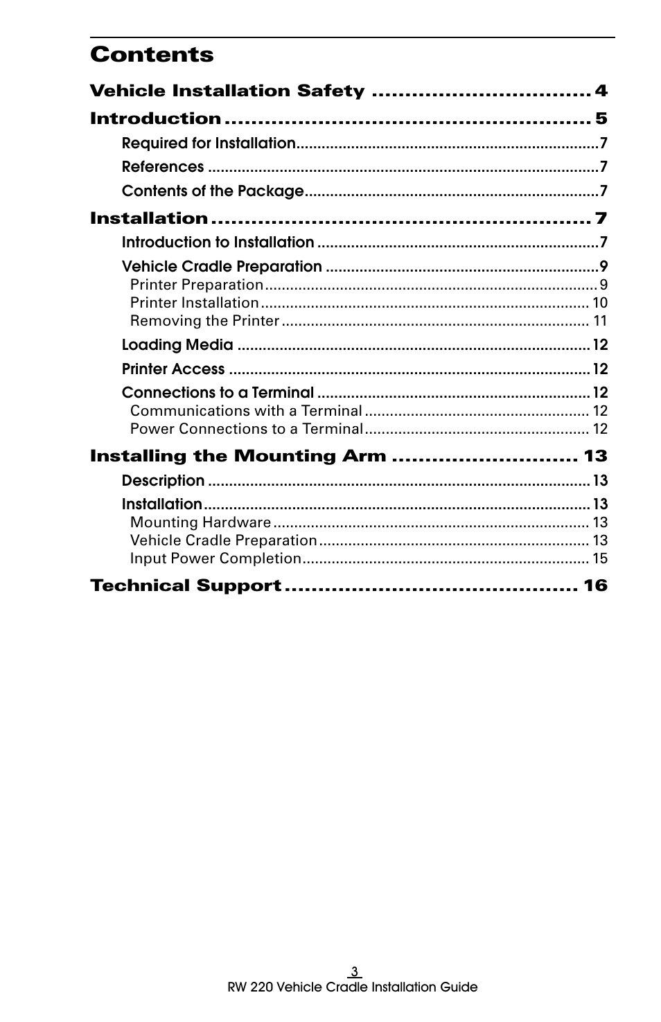 Zebra Technologies RW 220 User Manual | Page 3 / 16