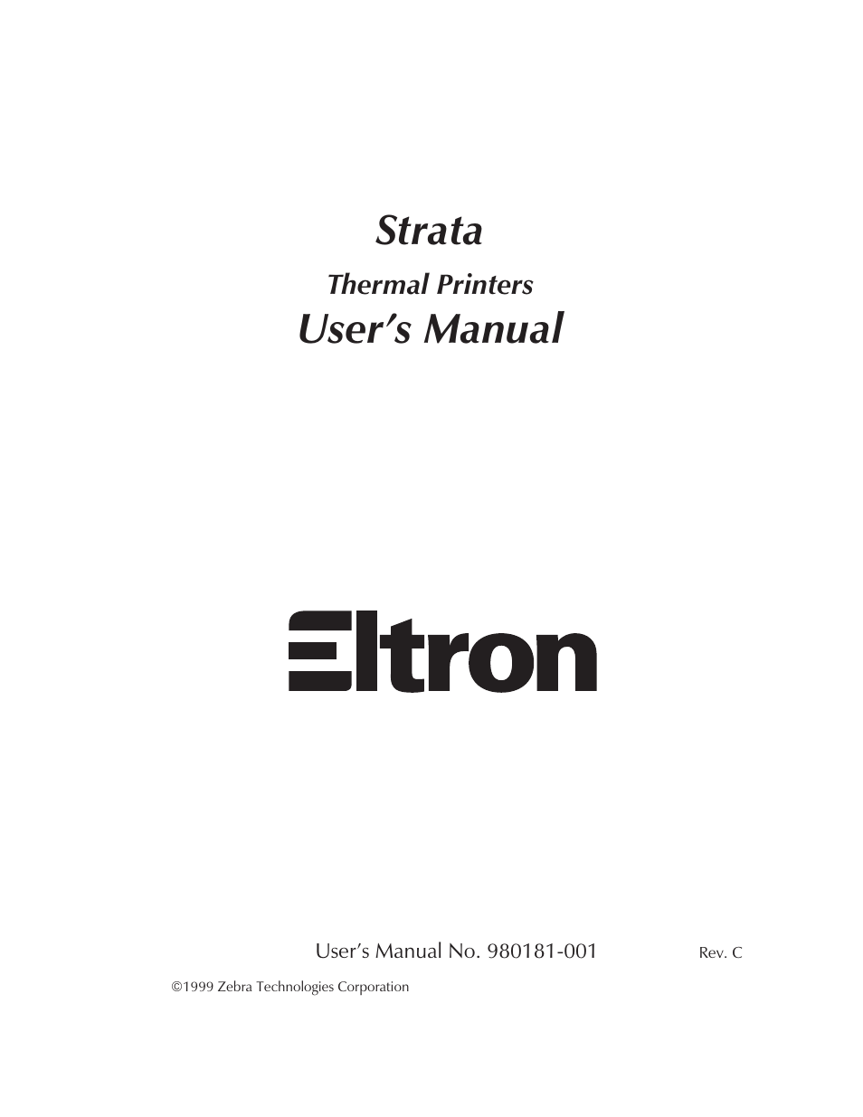 Zebra Technologies Strata Thermal Printers User Manual | 70 pages
