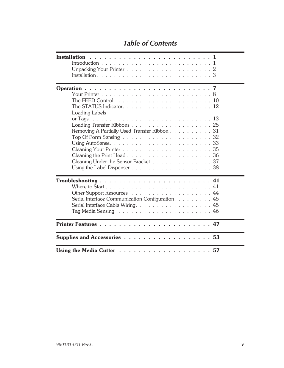 Zebra Technologies Strata Thermal Printers User Manual | Page 5 / 70