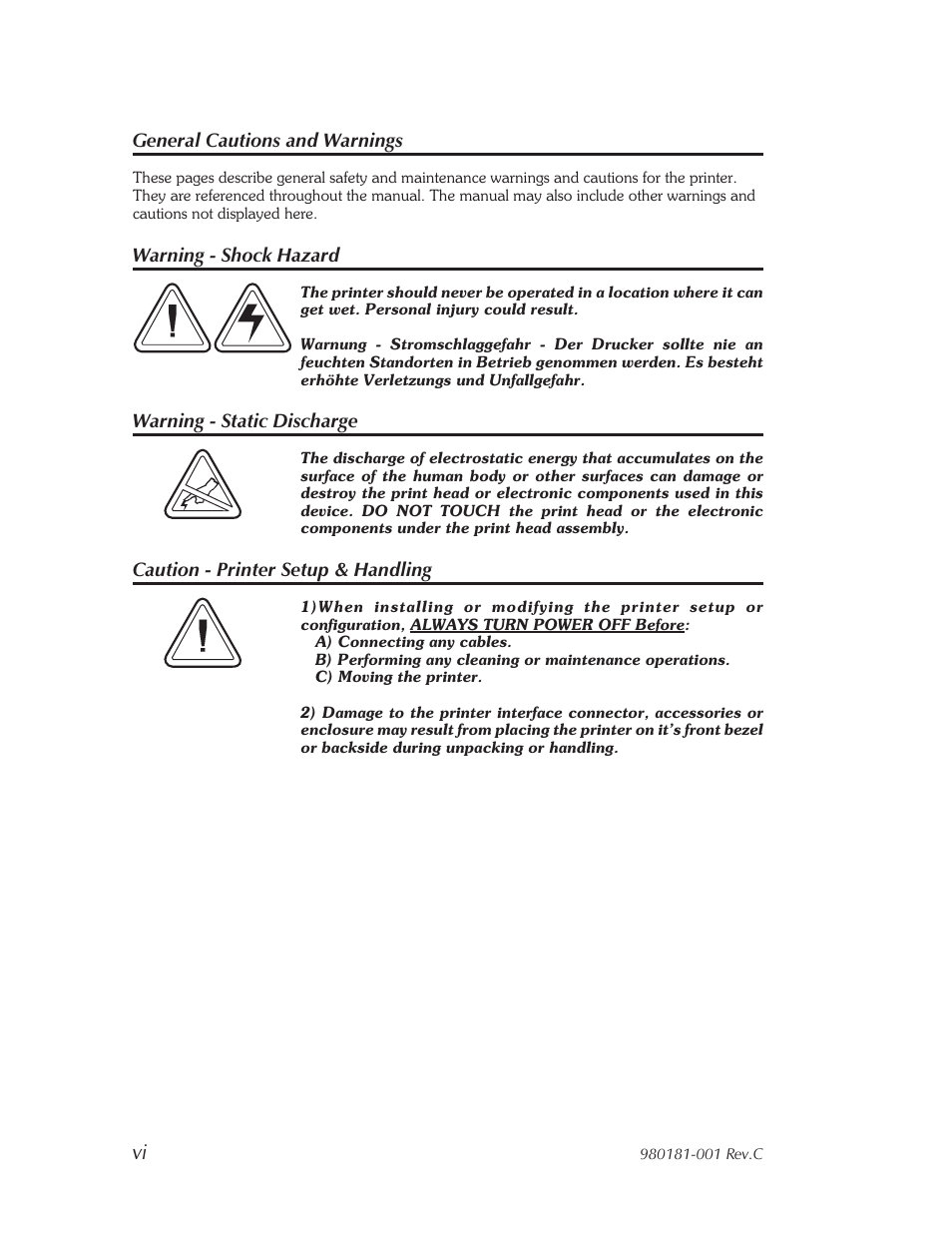 Zebra Technologies Strata Thermal Printers User Manual | Page 6 / 70