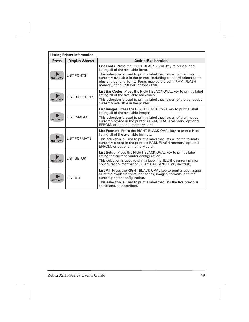 Zebra xi iii-series user’s guide 49 | Zebra Technologies XiIII User Manual | Page 55 / 108