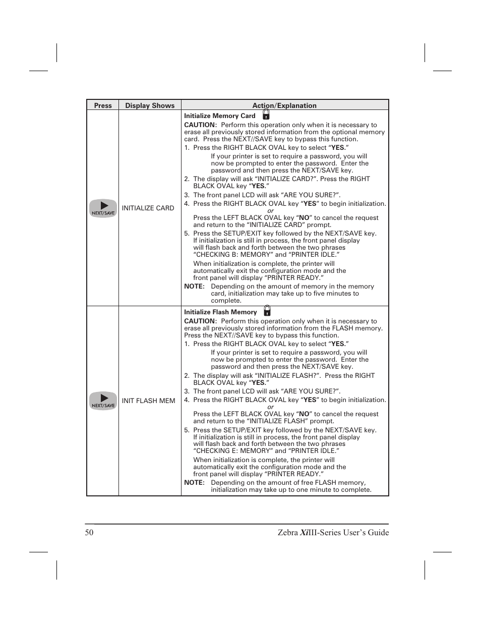 50 zebra xi iii-series user’s guide | Zebra Technologies XiIII User Manual | Page 56 / 108