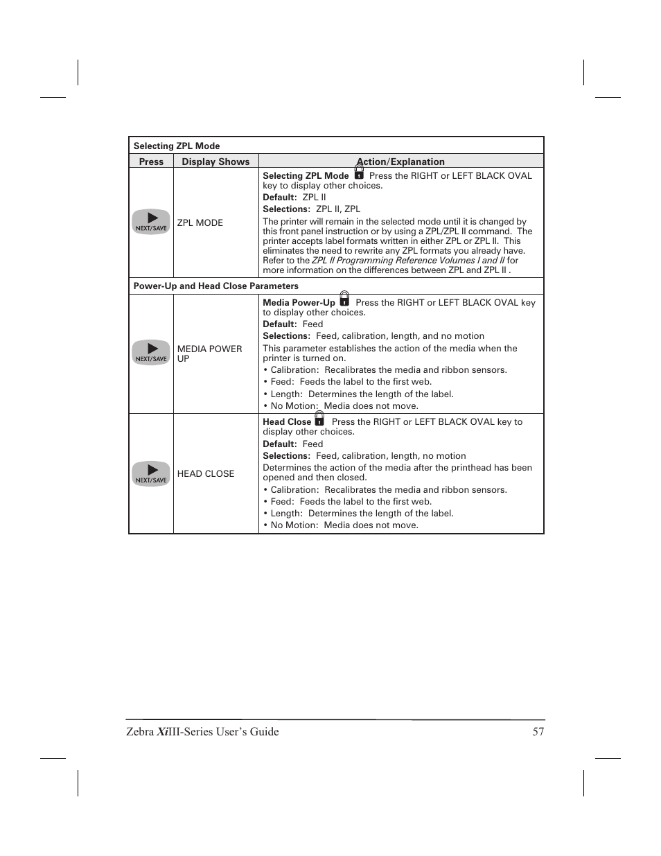 Zebra xi iii-series user’s guide 57 | Zebra Technologies XiIII User Manual | Page 63 / 108