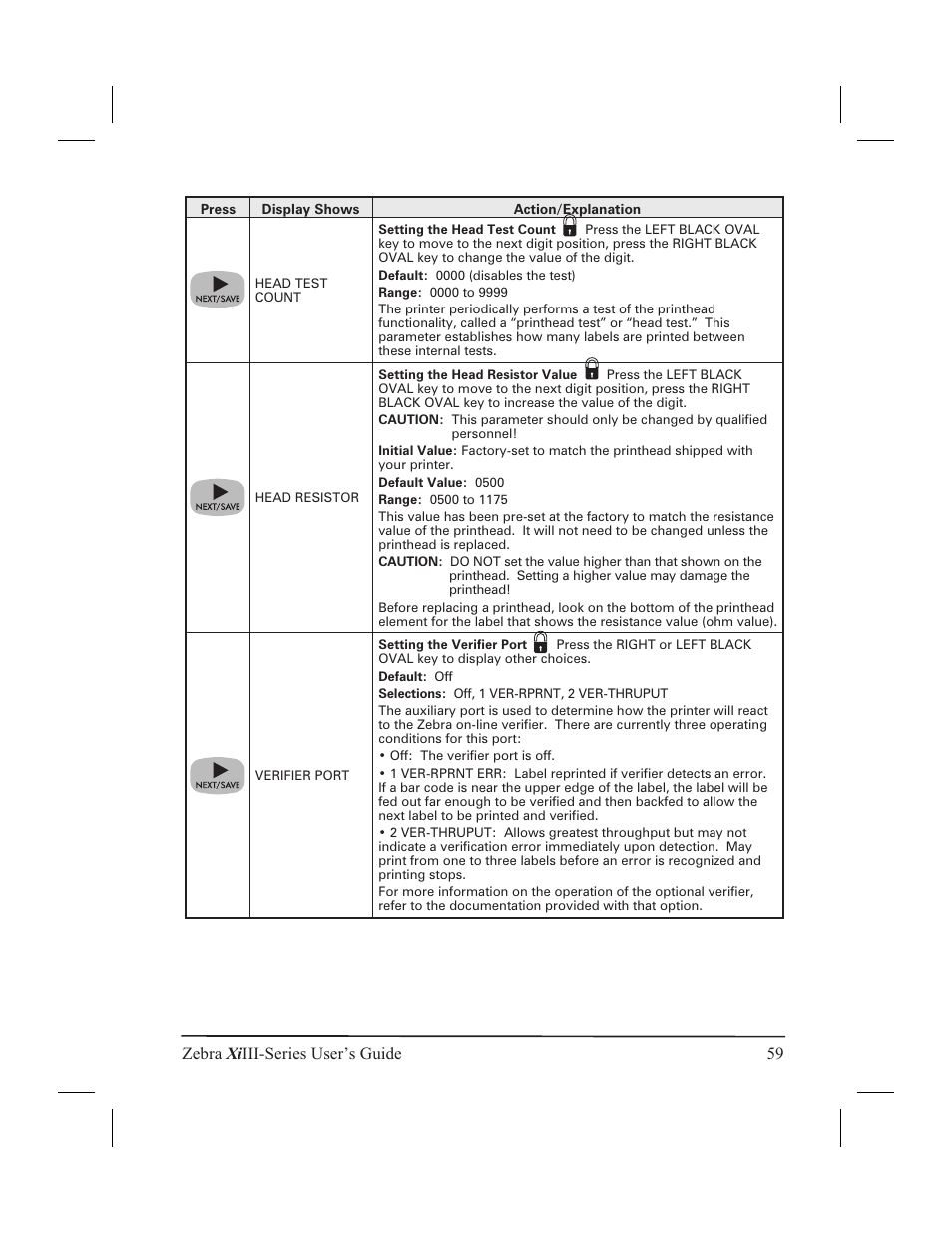 Zebra xi iii-series user’s guide 59 | Zebra Technologies XiIII User Manual | Page 65 / 108