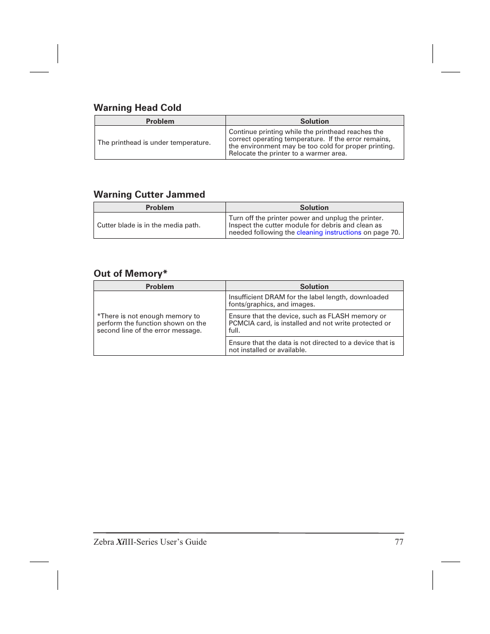 Zebra Technologies XiIII User Manual | Page 83 / 108
