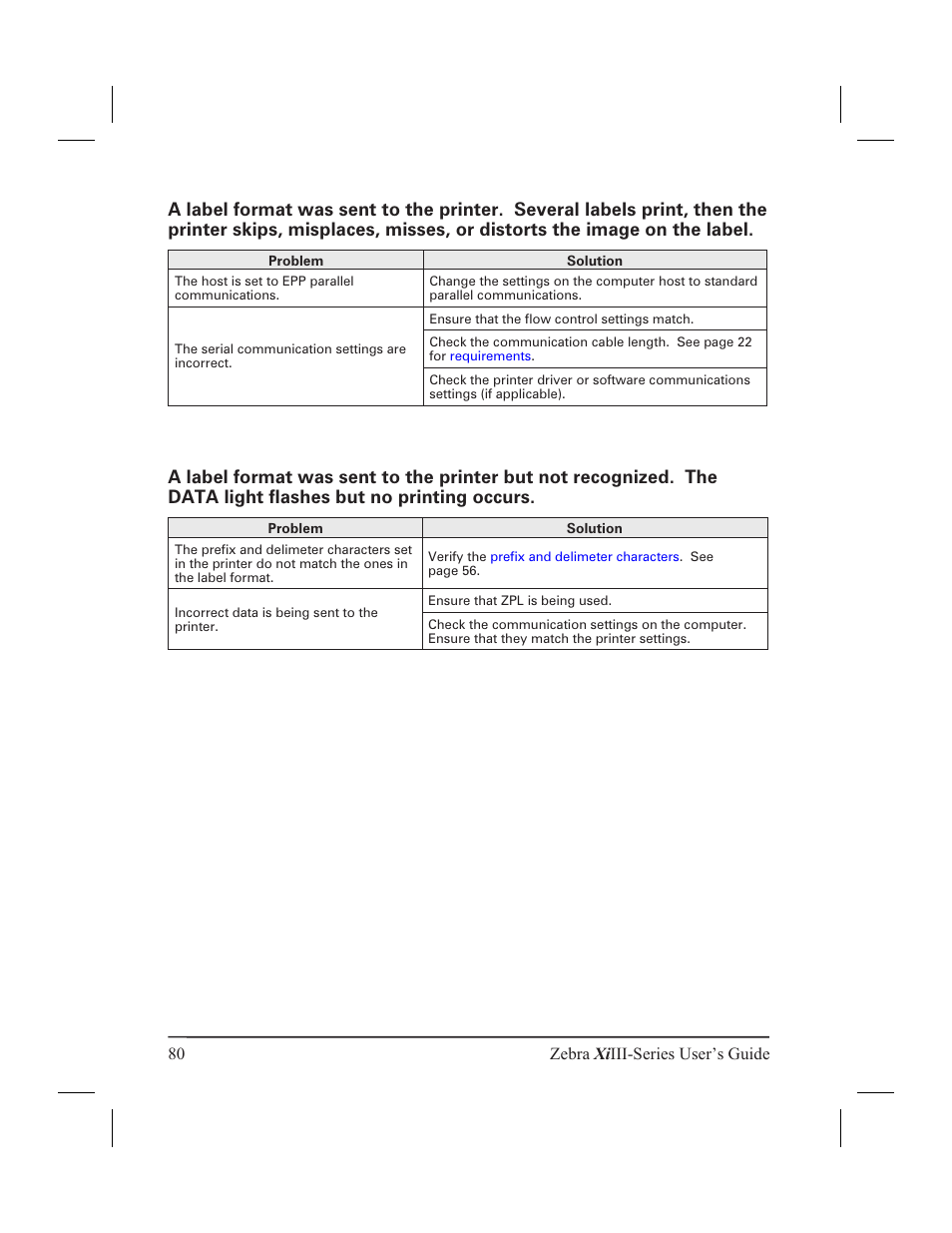 Zebra Technologies XiIII User Manual | Page 86 / 108