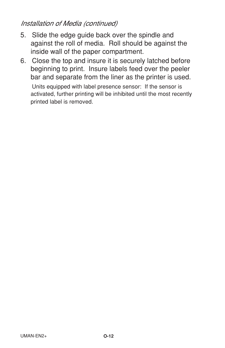 Installation of media (continued) | Zebra Technologies 2 User Manual | Page 18 / 40