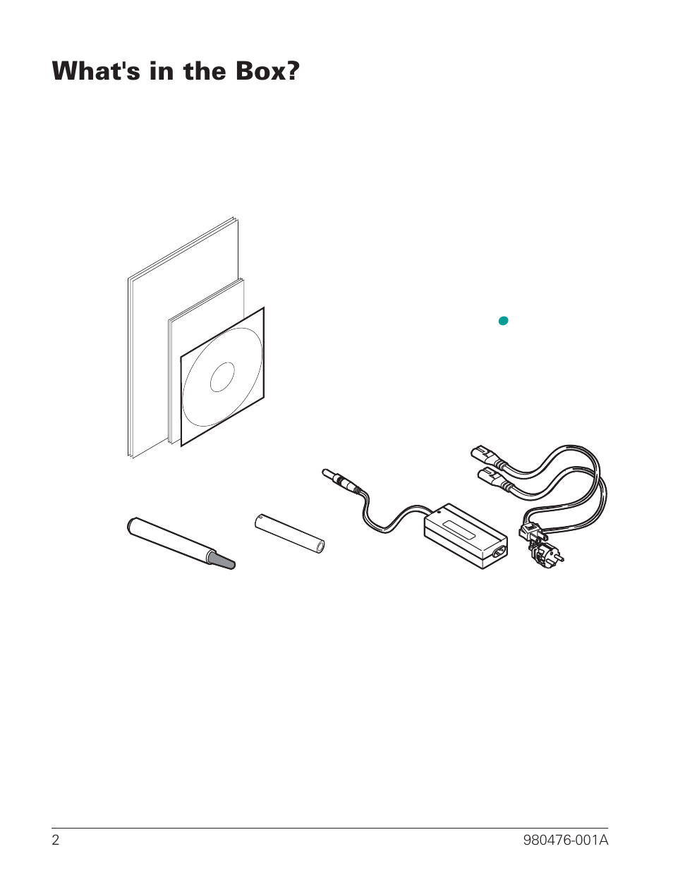 What's in the box? 2, What's in the box | Zebra Technologies R2844-Z User Manual | Page 10 / 86