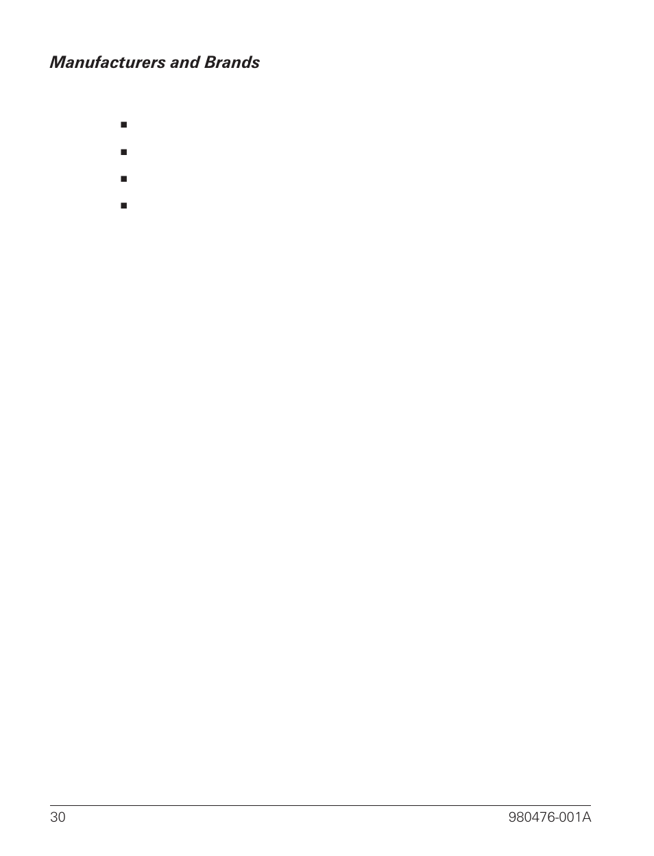 Manufacturers and brands 30, Manufacturers and brands, Texas instruments® tag-it | Philips® i•code, Inside technologies picotag® 2k, Infineon technologies® my-d vicinity | Zebra Technologies R2844-Z User Manual | Page 38 / 86