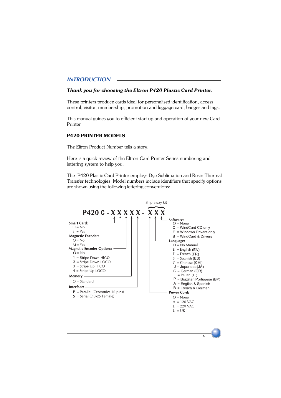 Introduction, Serial number | Zebra Technologies P420 User Manual | Page 5 / 54