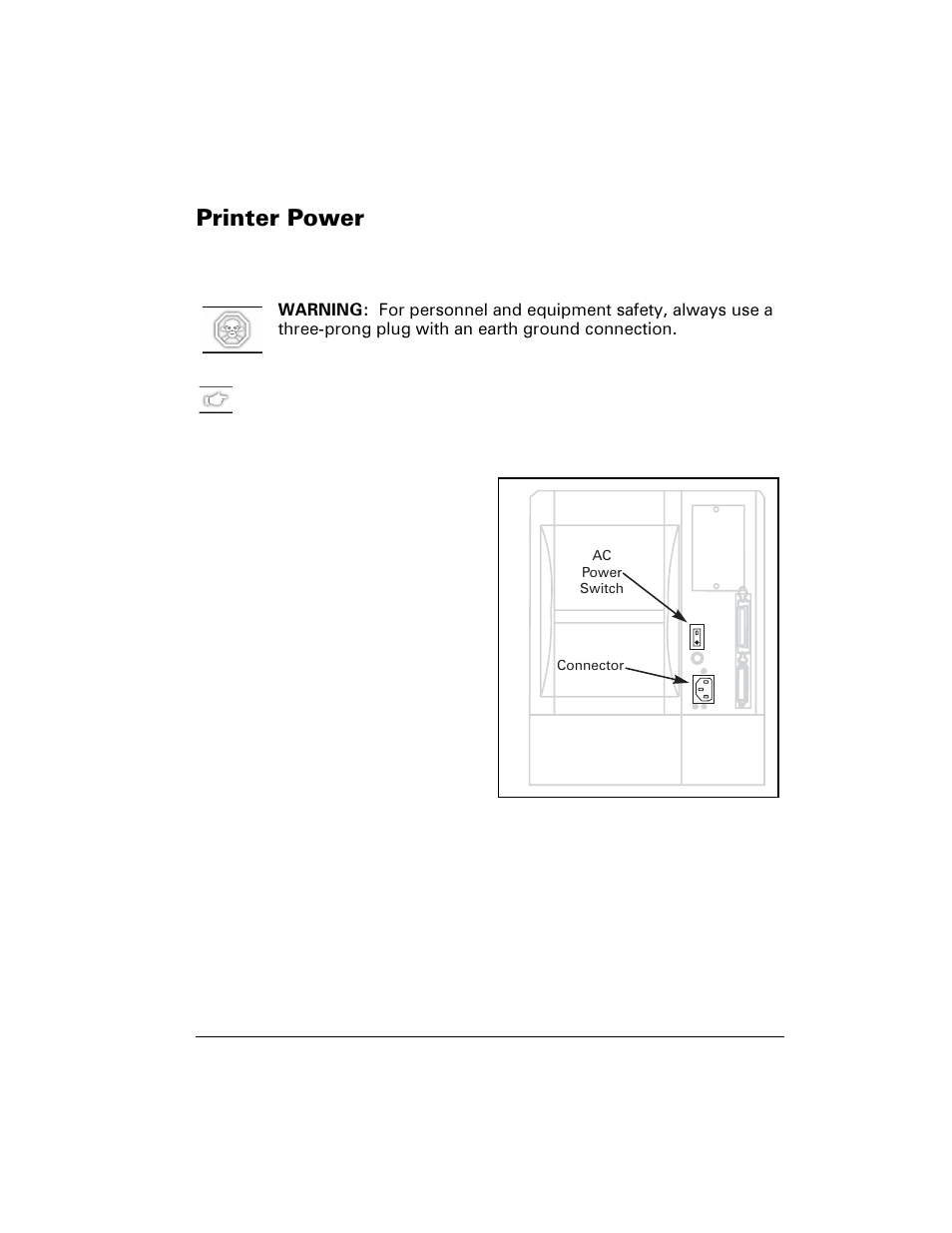Printer power, 3ulqwhu 3rzhu | Zebra Technologies Z6M User Manual | Page 11 / 112