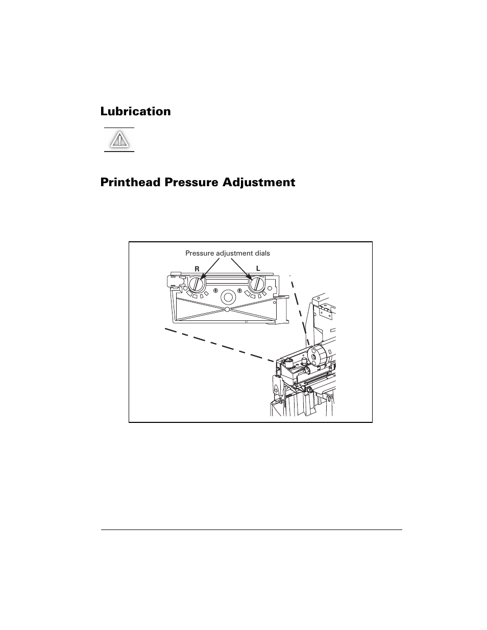 Lubrication, Printhead pressure adjustment, Lubrication printhead pressure adjustment | Xeulfdwlrq, 3ulqwkhdg 3uhvvxuh $gmxvwphqw | Zebra Technologies Z6M User Manual | Page 73 / 112