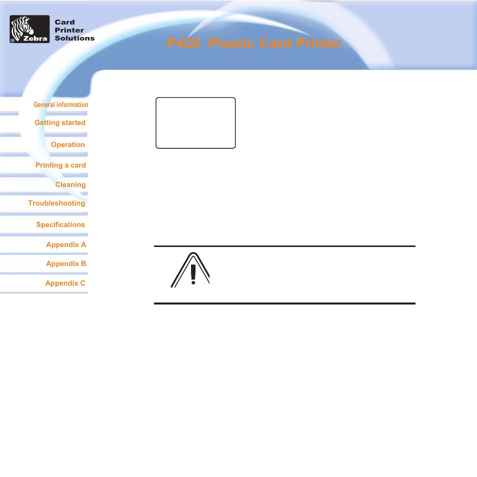 P420 i plastic card printer | Zebra Technologies P420i User Manual | Page 40 / 53